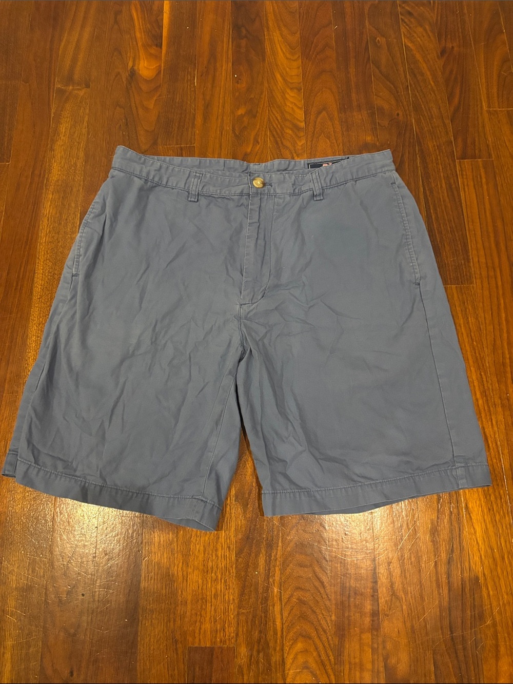 Vineyard Vines Slate Blue Flat-Front Men's Shorts